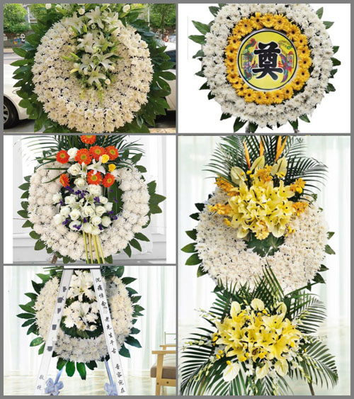 四川成都彭州市小鱼洞镇大湾村花圈速递
